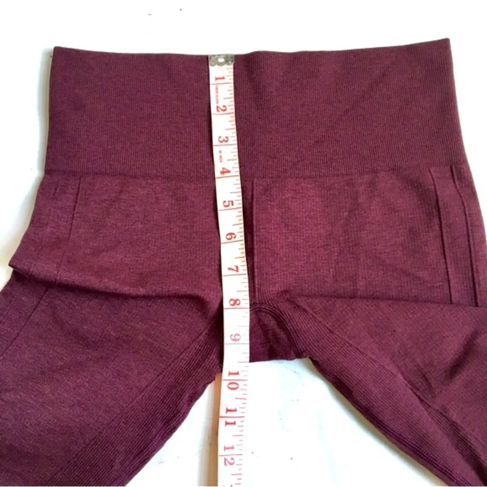 Lululemon The Flow Compression Ruched Crop II Thights Heathered Berry Yum Size 4